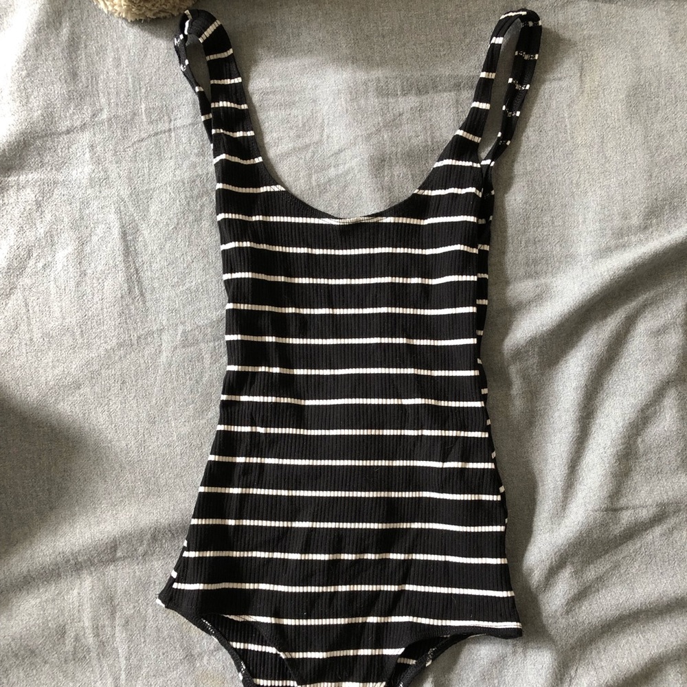 Reformation striped bodysuit